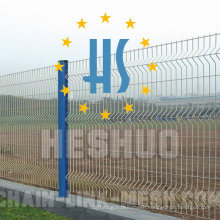 Blue & White PVC Coated Welded Mesh Fence